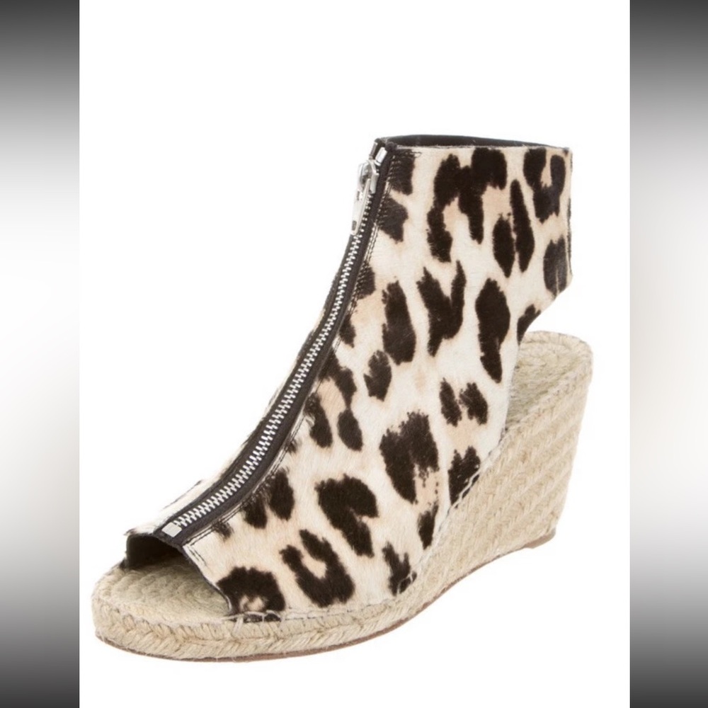 CÉLINE by Phoebe Philo Pony/Leopard Wedge Bootie Sandals (Old Céline)